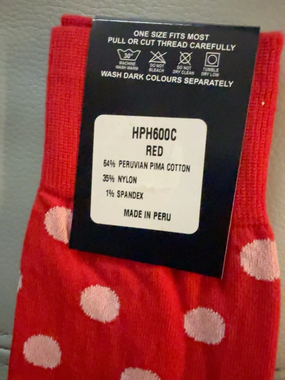 NWT Paul Fredrick Pima Cotton Polka Dot Dress Socks 2 Pair Made in Peru